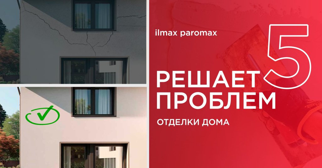 Легкая штукатурка ilmax paromax решает 5 проблем отделки дома