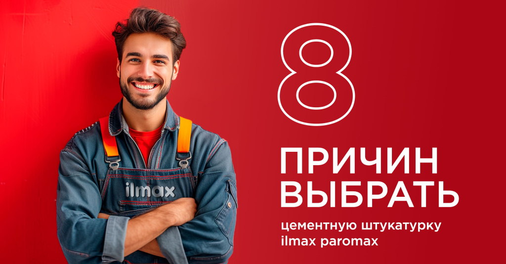 Еще 8 причин выбрать легкую штукатурку ilmax paromax
